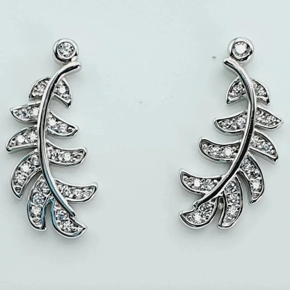 "925 Sterling Silver CZ Beautiful Earrings for Women, 1USPAR4183 - Picture 4 of 11